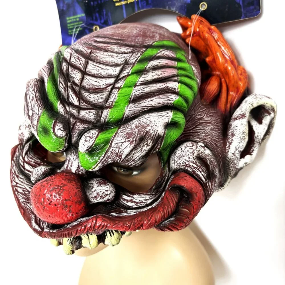 Clown Circus Psycho Adult Vinyl Cap mask  Fright Asylum by Disguise NOS NWT